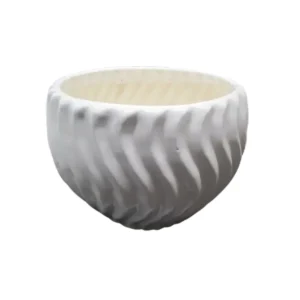 Modern Tabletop Gardening Pot with Unique Swirl Design