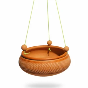 Terracotta Shallow Bowl Hanging Planter for Succulent Garden