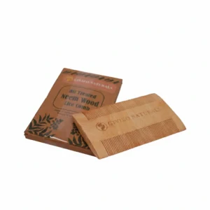 The comb and its box together on a white background