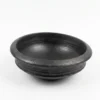 Traditional black terracotta curry pot (Meen Chatti) by Vins Art House on a white background.