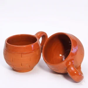 vins-art-house-semi-glazed-brick-pattern-terracotta-cups-pack-of-2-set-view