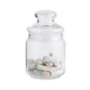 Vins Art House 600ml Transparent Glass Pop Jar with Airtight Lid | Kitchen Storage Container for Cookies, Snacks, Pickles & Dry Fruits (Pack of 1)