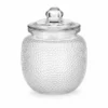 Vins Art House Textured Glass Jar with Airtight Lid (580 ml) – Pebbled Crystal Container for Kitchen Storage, Spices, Honey, Snacks & Pantry Organization