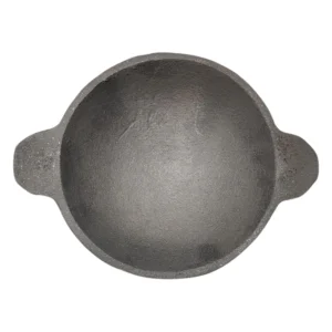 Vins Art House Pre-Seasoned Cast Iron Appam Pan / Appachatti with Dual Side Handles (7 Inches, Toxin-Free)