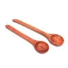 Handcrafted Wooden Serving Spoon Set of 2 – Natural Rosewood / Sheesham Rice & Curry Serving Ladle Pair for Dining & Kitchen