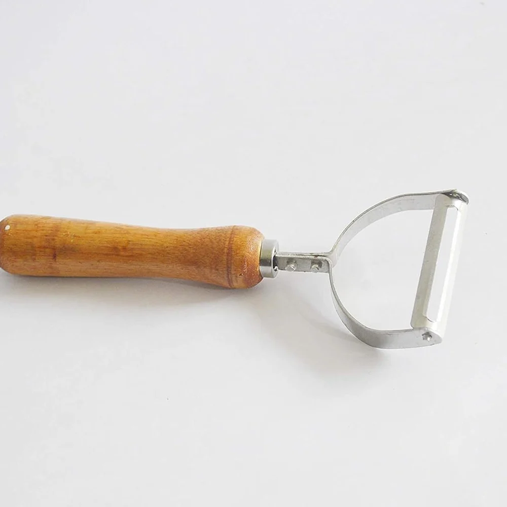 Vins Art House Stainless Steel Vegetable & Fruit Peeler with Ergonomic Wooden Handle (Dual Sharp Blade Y-Peeler, 15 cm)