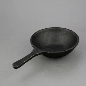 Vins Art House Pre-Seasoned Cast Iron Tadka Pan / Thalipu Karandi (Traditional Tempering Pan with Long Handle)
